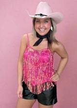Load image into Gallery viewer, pink fringe cami