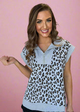 Load image into Gallery viewer, leopard quarter zip
