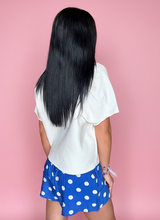 Load image into Gallery viewer, polka pop shorts, blue