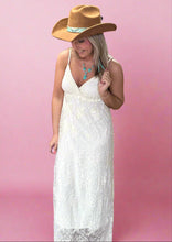 Load image into Gallery viewer, flowy lace maxi, ecru