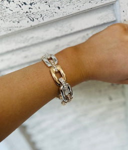 two-tone link bracelet