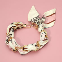 Load image into Gallery viewer, scarf chain phone bracelet, cream
