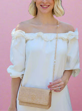 Load image into Gallery viewer, brynleigh clutch crossbody natural quilted lq | caroline hill