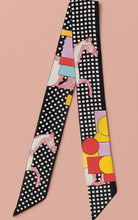 Load image into Gallery viewer, twilly skinny scarf, black