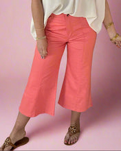 Load image into Gallery viewer, high-waisted cropped pants, coral