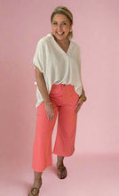 Load image into Gallery viewer, high-waisted cropped pants, coral