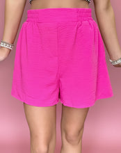 Load image into Gallery viewer, smocked airflow shorts, hot pink