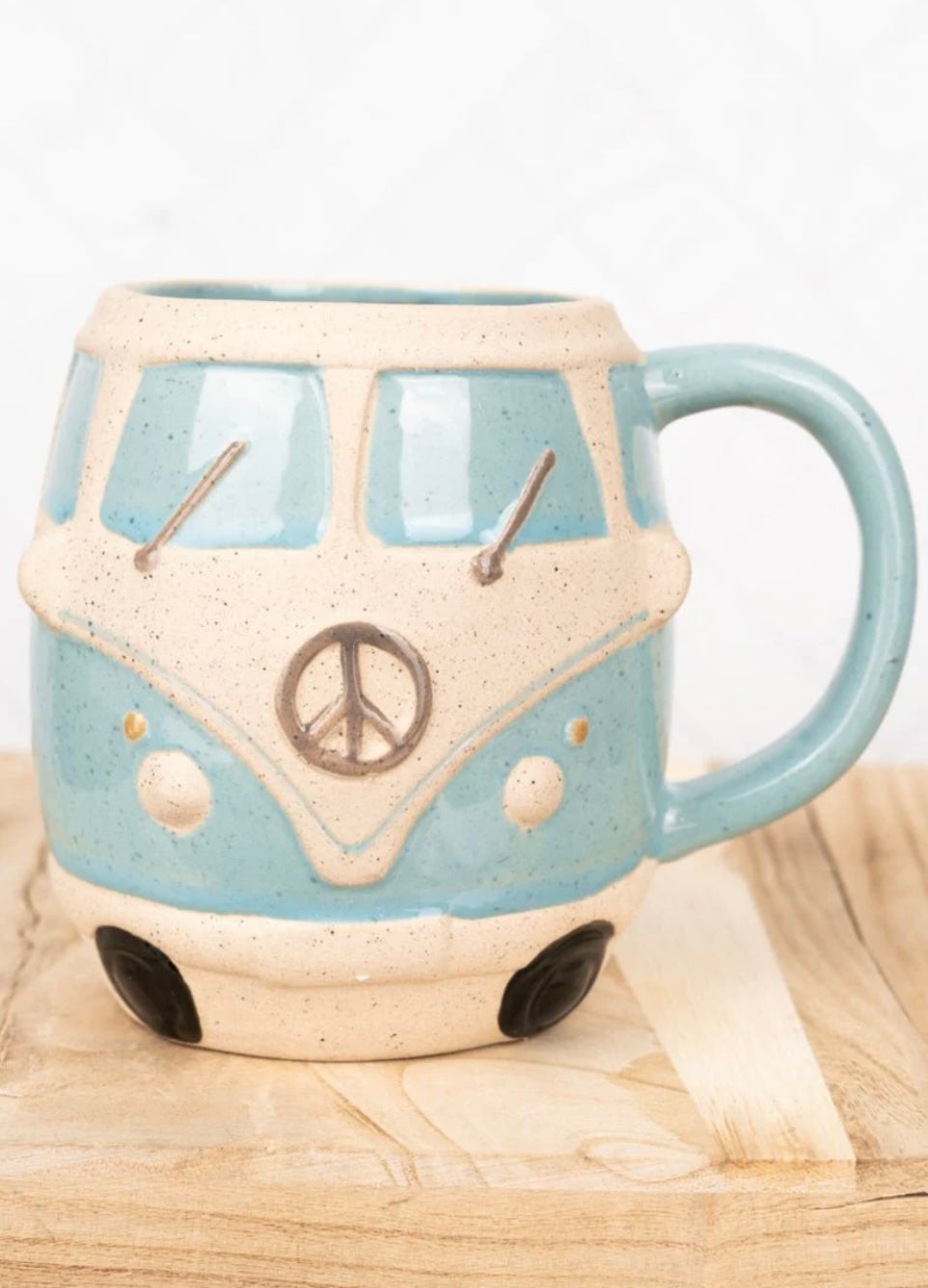 hippie bus mug, blue