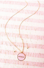 Load image into Gallery viewer, mama necklace + earring set, pink

