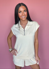 Load image into Gallery viewer, easy living mock neck tank, vanilla cream