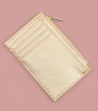 Load image into Gallery viewer, molly zip card holder, gold | caroline hill