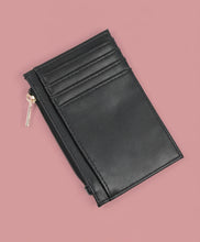 Load image into Gallery viewer, molly zip card holder, black | caroline hill