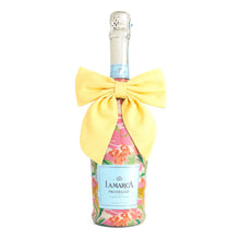 Load image into Gallery viewer, beau bottles yellow linen bottle bow
