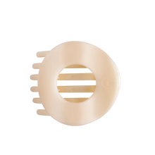 Load image into Gallery viewer, almond beige large flat circle hair clip | teleties