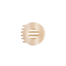 Load image into Gallery viewer, almond beige small flat circle hair clip | teleties