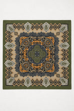 Load image into Gallery viewer, vintage charm floral paisley scarf, olive grove