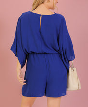 Load image into Gallery viewer, breezy airflow romper, royal blue | plus size