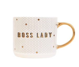 boss lady honeycomb mug
