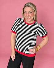 Load image into Gallery viewer, saturday kickoff striped top
