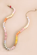 Load image into Gallery viewer, agate glass bead necklace, autumn sorbet
