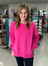 Load image into Gallery viewer, pocketed pullover, hot pink
