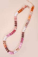 Load image into Gallery viewer, agate glass bead necklace, spiced berry
