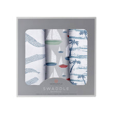 Load image into Gallery viewer, ocean tides bamboo swaddle 3 pack | newcastle
