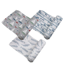 Load image into Gallery viewer, ocean tides bamboo swaddle 3 pack | newcastle
