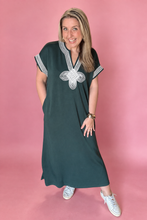 Load image into Gallery viewer, simply stitched midi dress, hunter green
