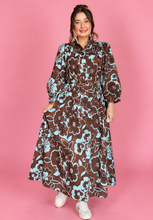 Load image into Gallery viewer, mocha bloom midi dress
