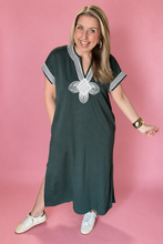 Load image into Gallery viewer, simply stitched midi dress, hunter green
