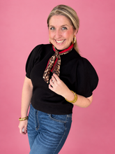 Load image into Gallery viewer, wild side scarf knit top
