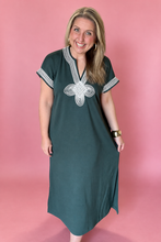 Load image into Gallery viewer, simply stitched midi dress, hunter green

