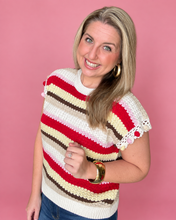 Load image into Gallery viewer, autumn whimsy pom pom knit top
