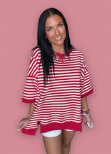 Load image into Gallery viewer, cherry on top stripe pullover
