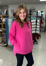 Load image into Gallery viewer, pocketed pullover, hot pink
