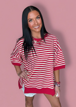 Load image into Gallery viewer, cherry on top stripe pullover
