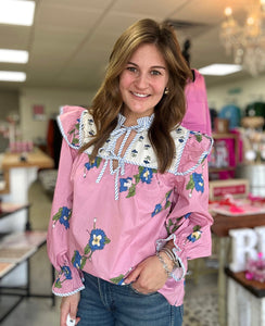 pretty in pink blouse