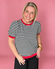 Load image into Gallery viewer, saturday kickoff striped top
