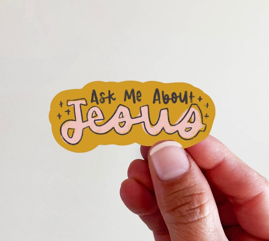 ask me about Jesus sticker