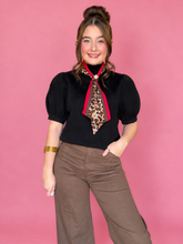 Load image into Gallery viewer, wild side scarf knit top
