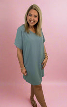 Load image into Gallery viewer, airflow pocket dress, blue grey
