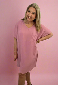 airflow pocket dress, light rose