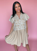 Load image into Gallery viewer, latte love embroidered dress
