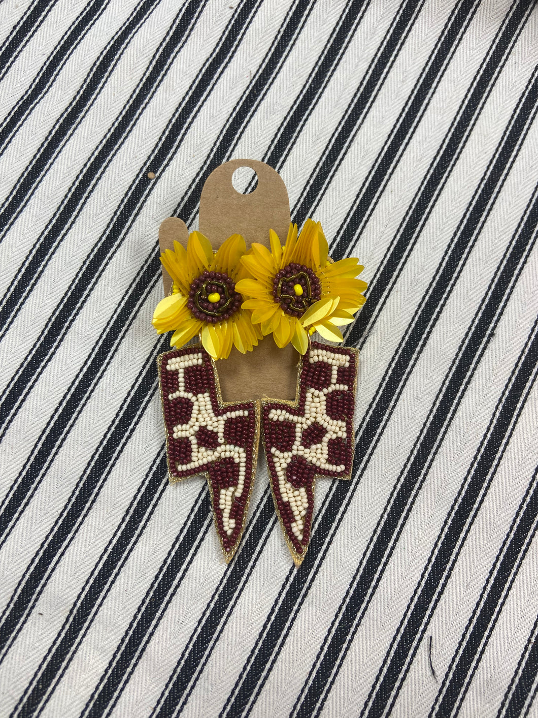 Cow sunflower earring