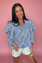 Load image into Gallery viewer, ruffle collar gingham top

