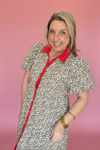 Load image into Gallery viewer, red accent leopard midi
