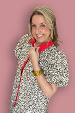 Load image into Gallery viewer, red accent leopard midi
