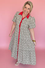 Load image into Gallery viewer, red accent leopard midi

