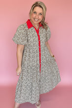 Load image into Gallery viewer, red accent leopard midi
